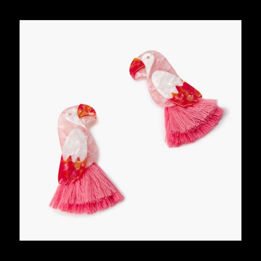 Tuckernuck parrot statement earrings